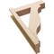 Ekena Millwork 6-in W x 22-in D x 34-in H Funston Block Rough Cedar Woodgrain TimberThane Outlooker, Primed Tan OUTUR060X22X34FST44RCPR - alternate 4